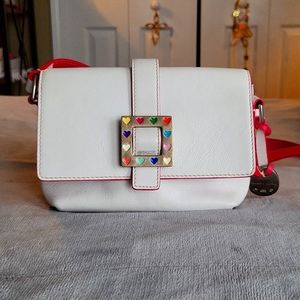 Dooney & Bourke Purse white with pink and heart accents